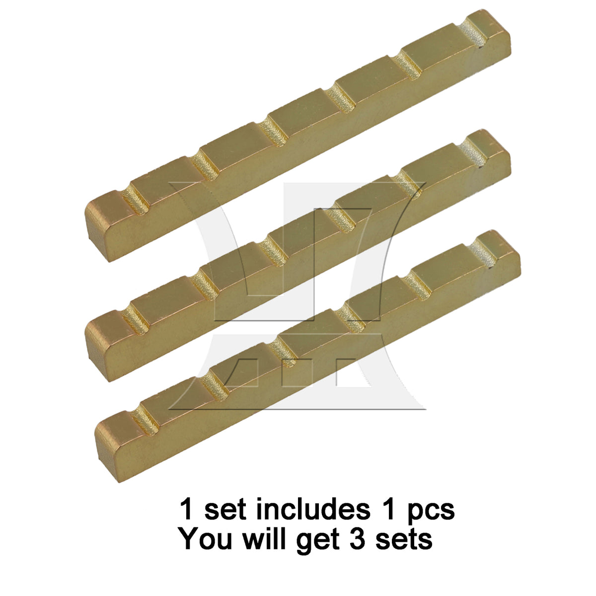 BQLZR Zinc Alloy Six String Electric Guitar Nut Gold 4.2x0.36x0.46cm for Guitar Enthusiasts