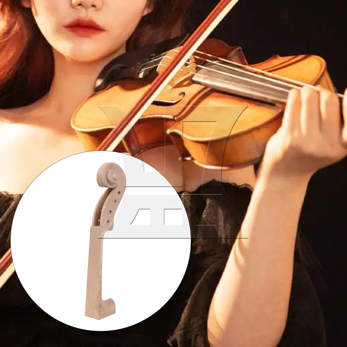 BQLZR 3pcs DIY Maple Violin Neck 4/4 Wood Color for Violin Neck Making