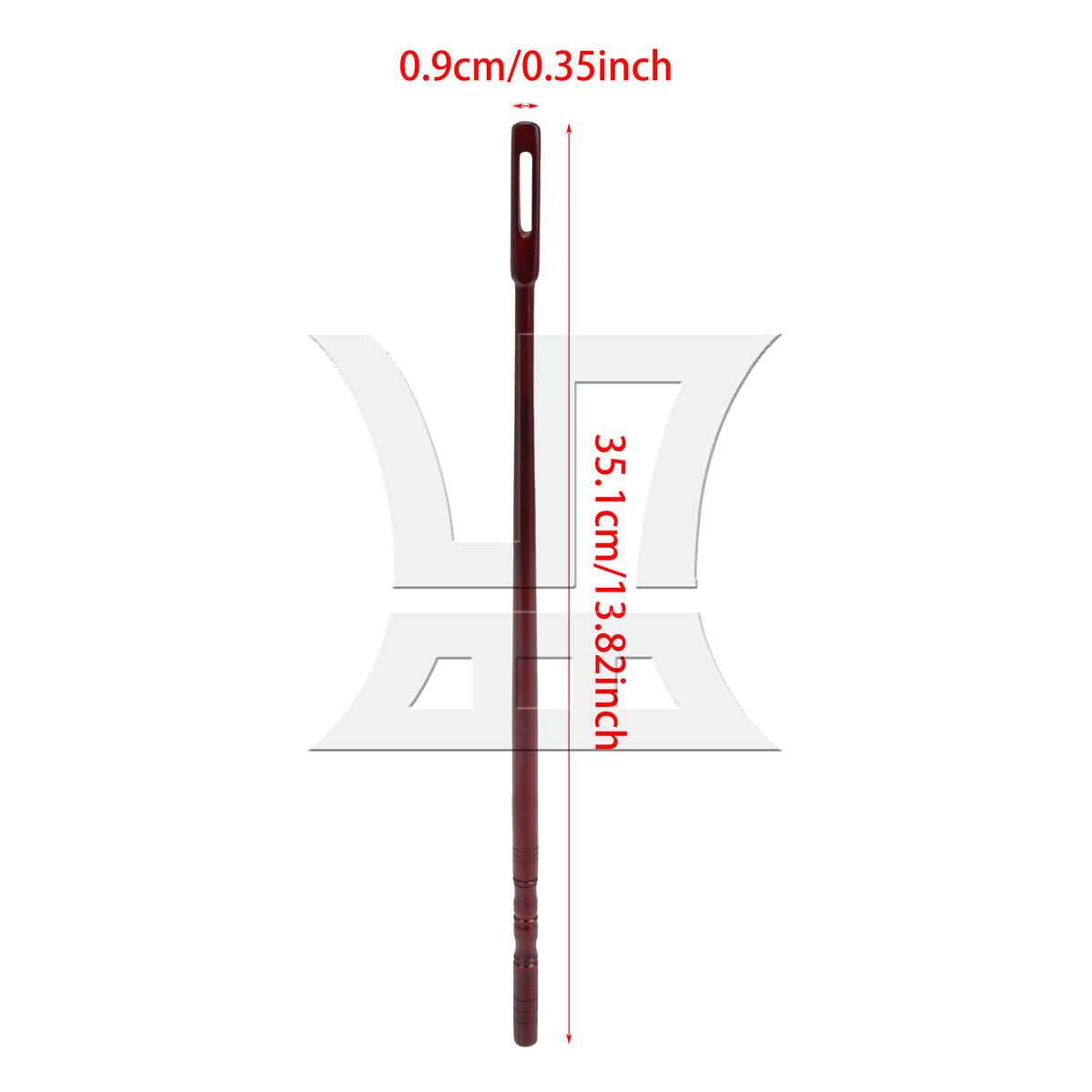 BQLZR 3pcs Maple Flute Cleaning Rod Mahogany Color 35.1x1cm for Wind Ensemble Music Classroom
