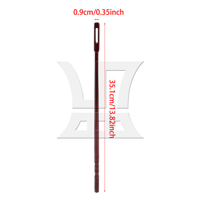 BQLZR 3pcs Maple Flute Cleaning Rod Mahogany Color 35.1x1cm for Wind Ensemble Music Classroom