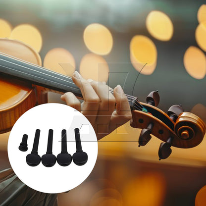 BQLZR 2 Sets Wood Violin Tuning Peg and End Pin 3/4 Black for Violin Enthusiasts Diy Modification