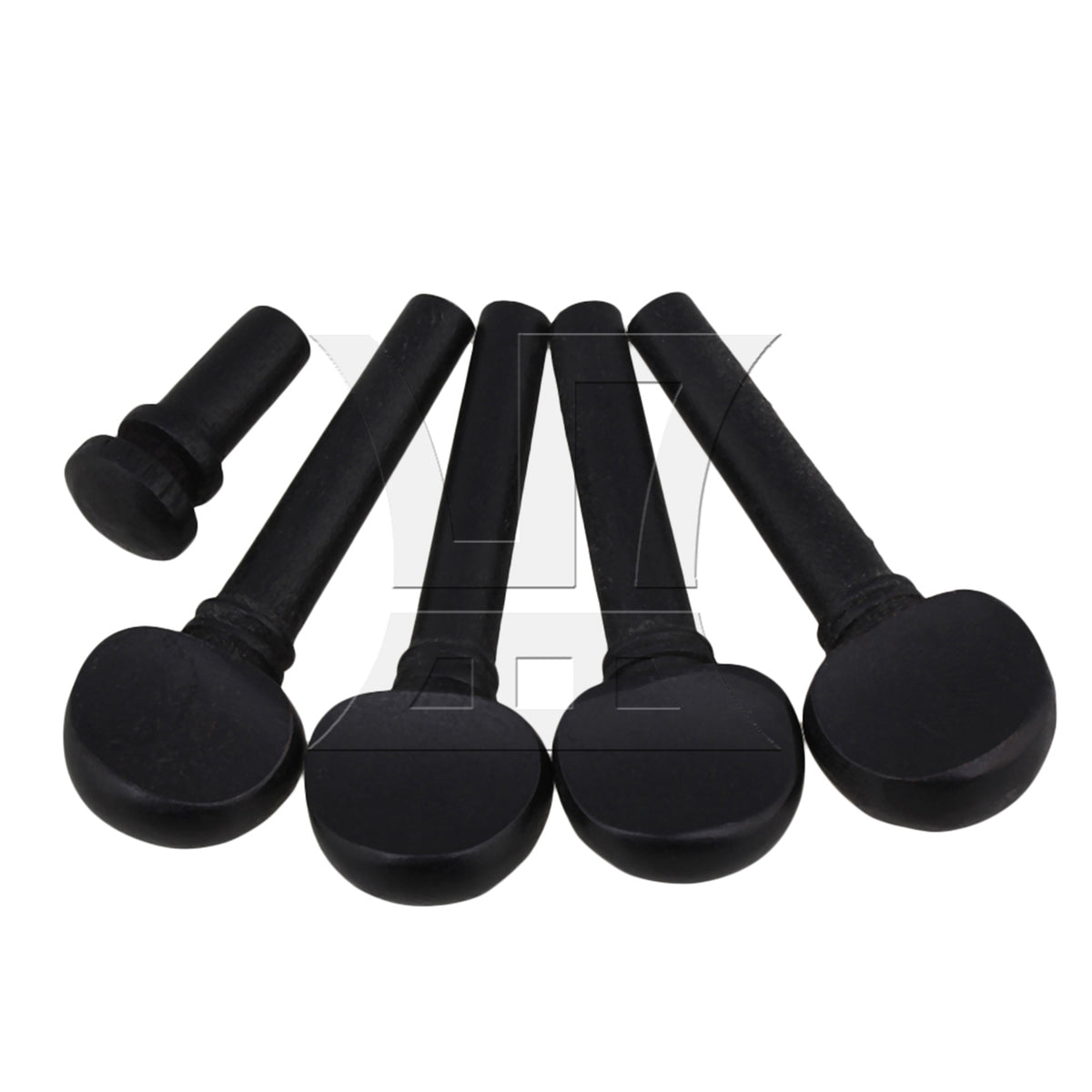 BQLZR 2 Sets Wood Violin Tuning Peg and End Pin 3/4 Black for Violin Enthusiasts Diy Modification