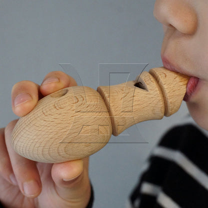 BQLZR 2pcs Orff Early Training Teaching Aids Wooden Bird Caller Whistle Chirping Long Type for Training Tools