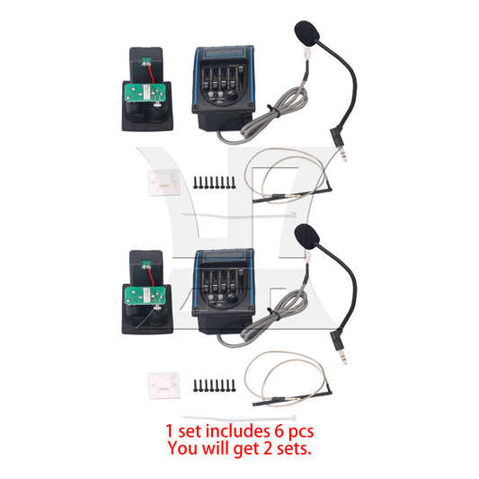 BQLZR 2 Sets RK-4M5-Band EQ with LCD Tuner and Microphone Guitar Replacement Parts