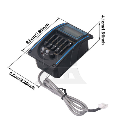 BQLZR 2 Sets RK-4M5-Band EQ with LCD Tuner and Microphone Guitar Replacement Parts