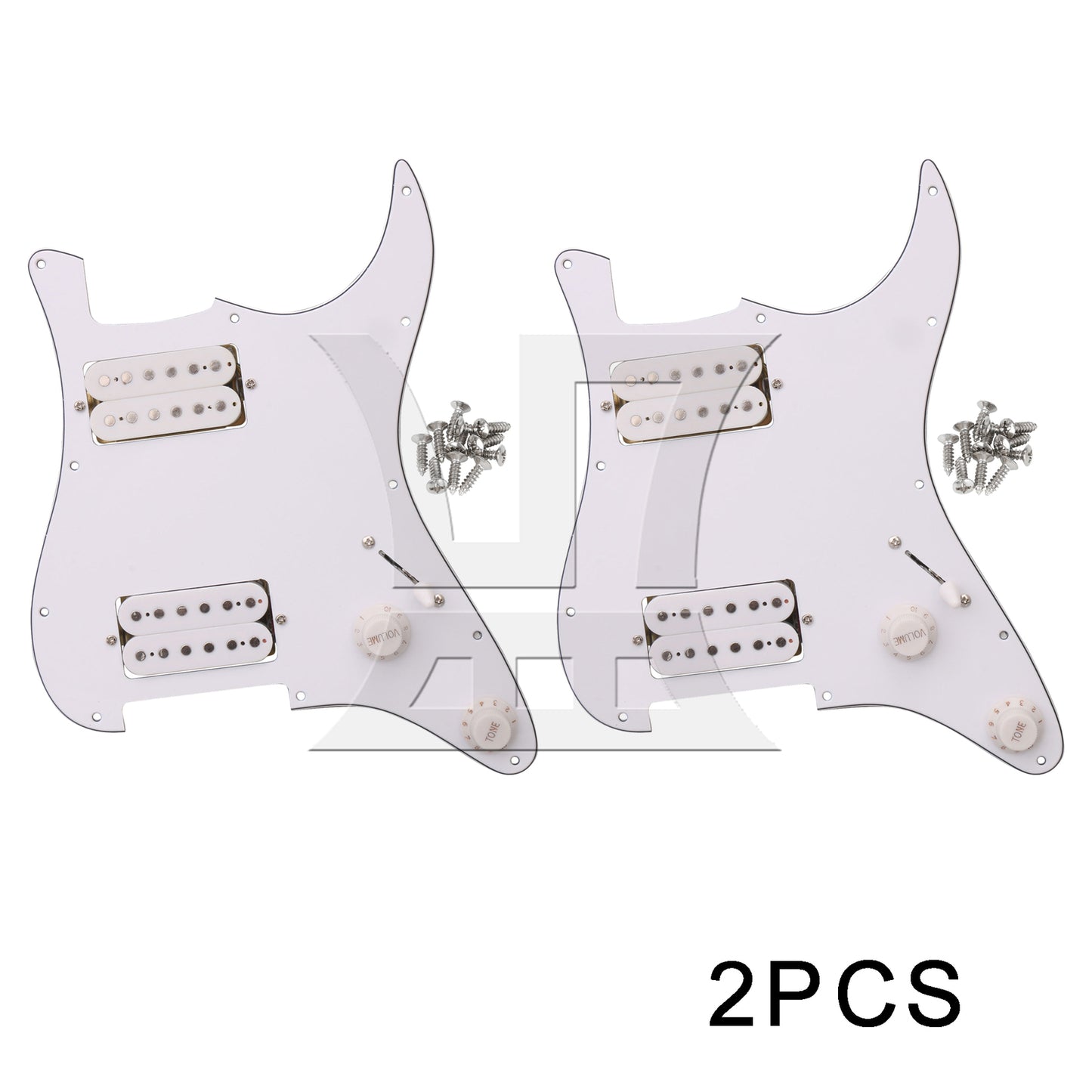 BQLZR Prewired Electric Guitars Pickguard Dual Pickup 3-ply 11.02 x 8.86 Inch White