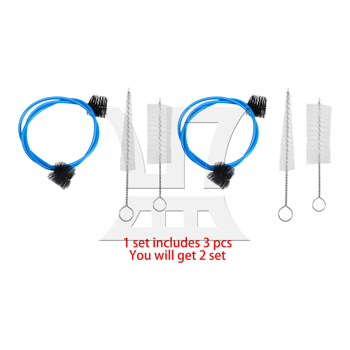 BQLZR 6pcs Trumpet Snake Brush for Trumpet Bends Tubing Accessories Blue