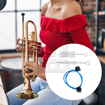 BQLZR 6pcs Trumpet Snake Brush for Trumpet Bends Tubing Accessories Blue