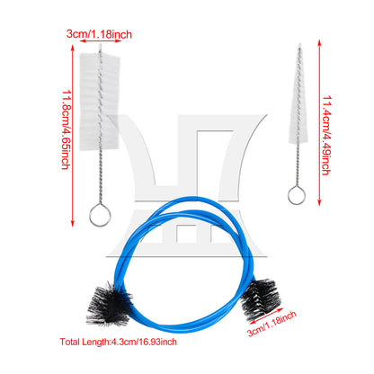 BQLZR 6pcs Trumpet Snake Brush for Trumpet Bends Tubing Accessories Blue