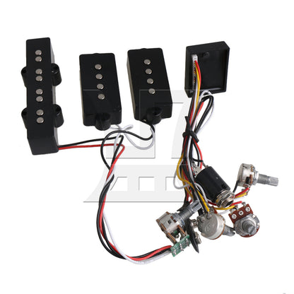 BQLZR 2 sets of guitar bass amplifier circuit+JB/PB pickup combination black