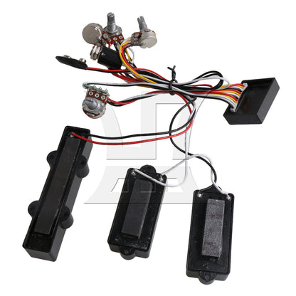 BQLZR 2 sets of guitar bass amplifier circuit+JB/PB pickup combination black