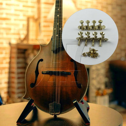 BQLZR 2 Sets Metal Mandolin Turning Peg Gold 2R2L for Handmade Diy Mandolin Making