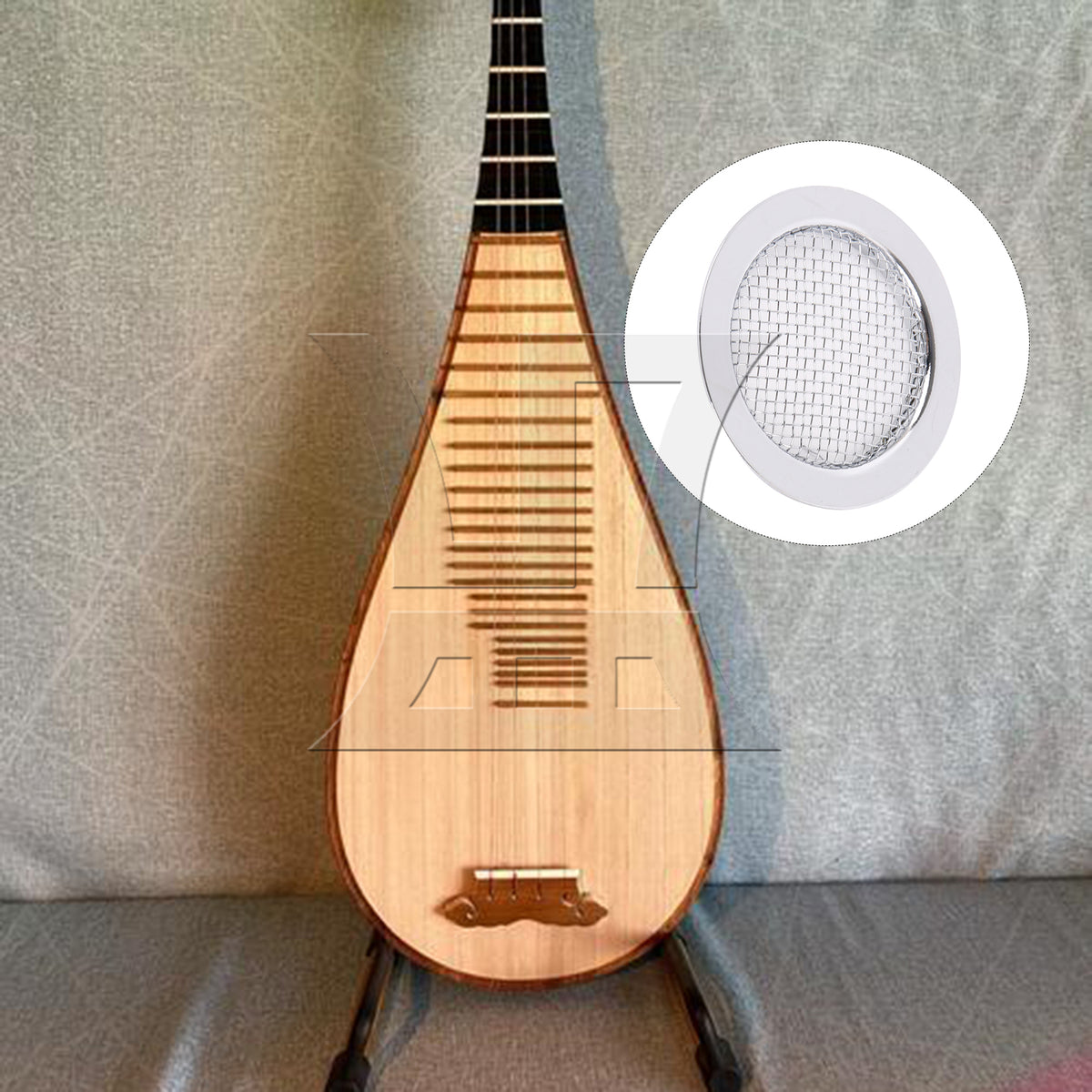 BQLZR 2pcs Zinc Alloy 6 String Dobro Guitar Resonator Screen Sound Hole Cover for Street Performance