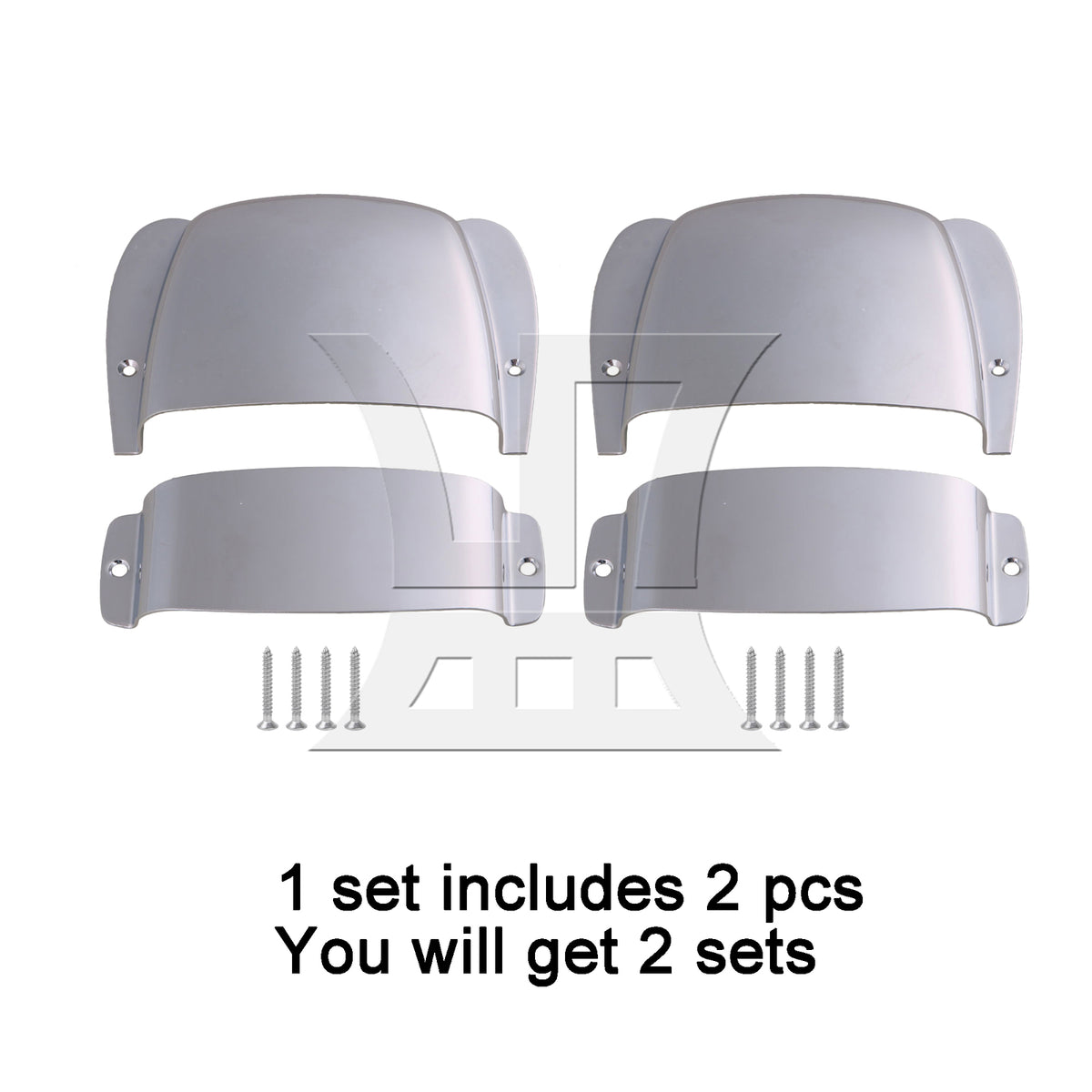 BQLZR 2 Sets Zinc Alloy Bass Electric Guitar Bridge Pickup Cover for Second Hand Bass Guitar Refurbishment