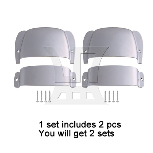 BQLZR 2 Sets Zinc Alloy Bass Electric Guitar Bridge Pickup Cover for Second Hand Bass Guitar Refurbishment