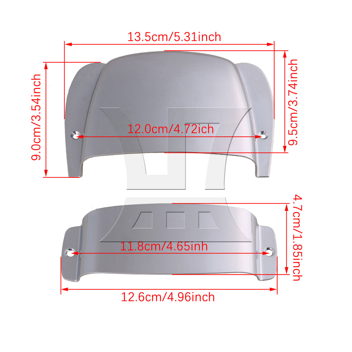 BQLZR 2 Sets Zinc Alloy Bass Electric Guitar Bridge Pickup Cover for Second Hand Bass Guitar Refurbishment