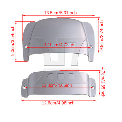BQLZR 2 Sets Zinc Alloy Bass Electric Guitar Bridge Pickup Cover for Second Hand Bass Guitar Refurbishment