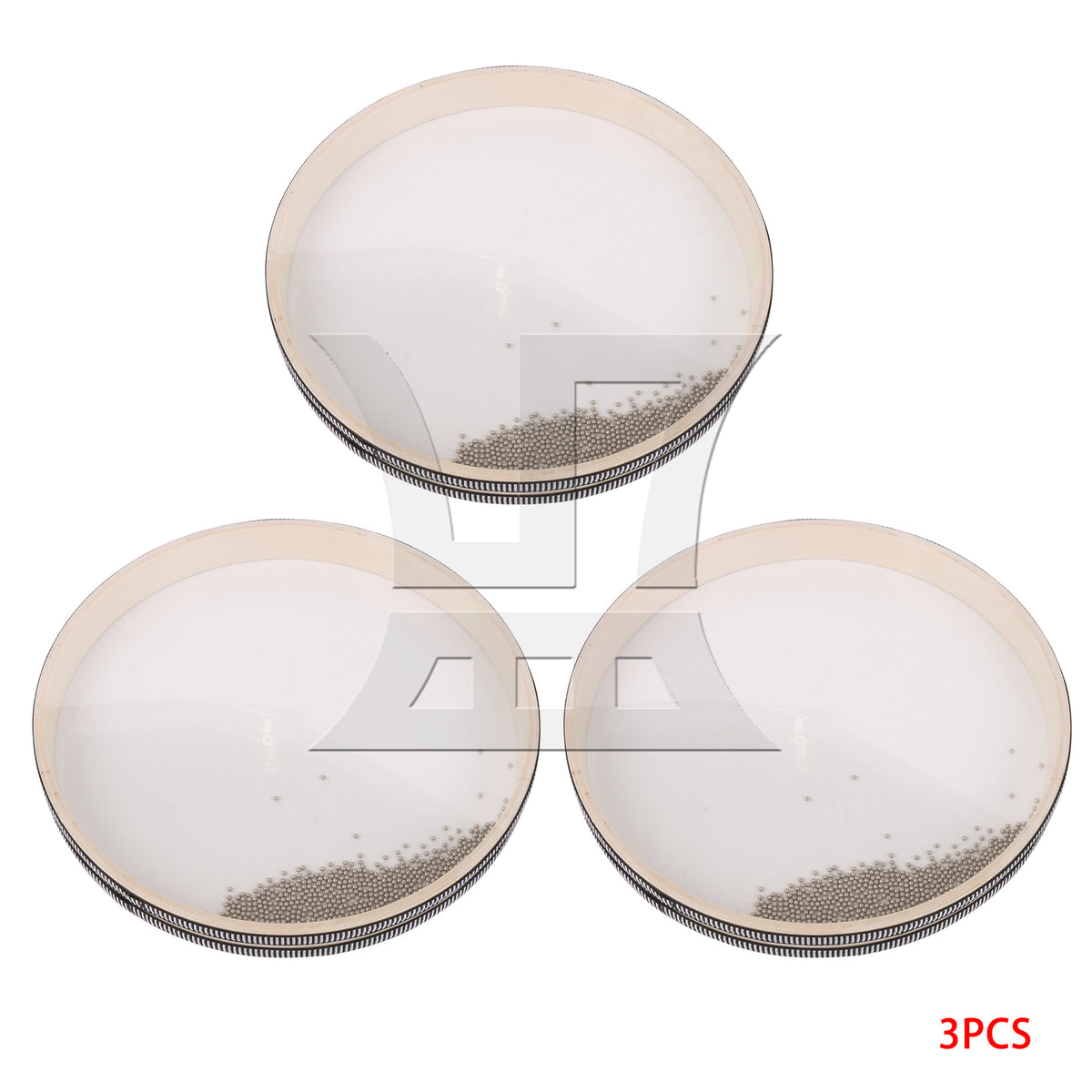 BQLZR 1 Set Of 3 Pieces Wave Beaded Marine Drums, Smooth Surface 12 Inches