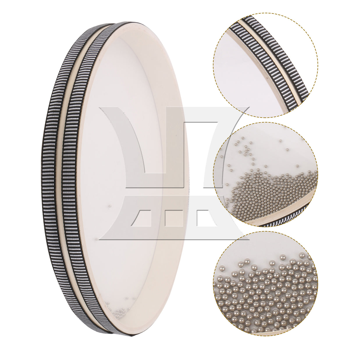 BQLZR 1 Set Of 3 Pieces Wave Beaded Marine Drums, Smooth Surface 12 Inches
