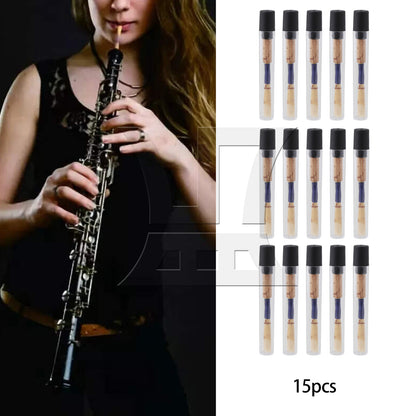 BQLZR 5 Pieces Soft Handmade Oboe Reeds for Woodwind Instruments with Plastic Tube