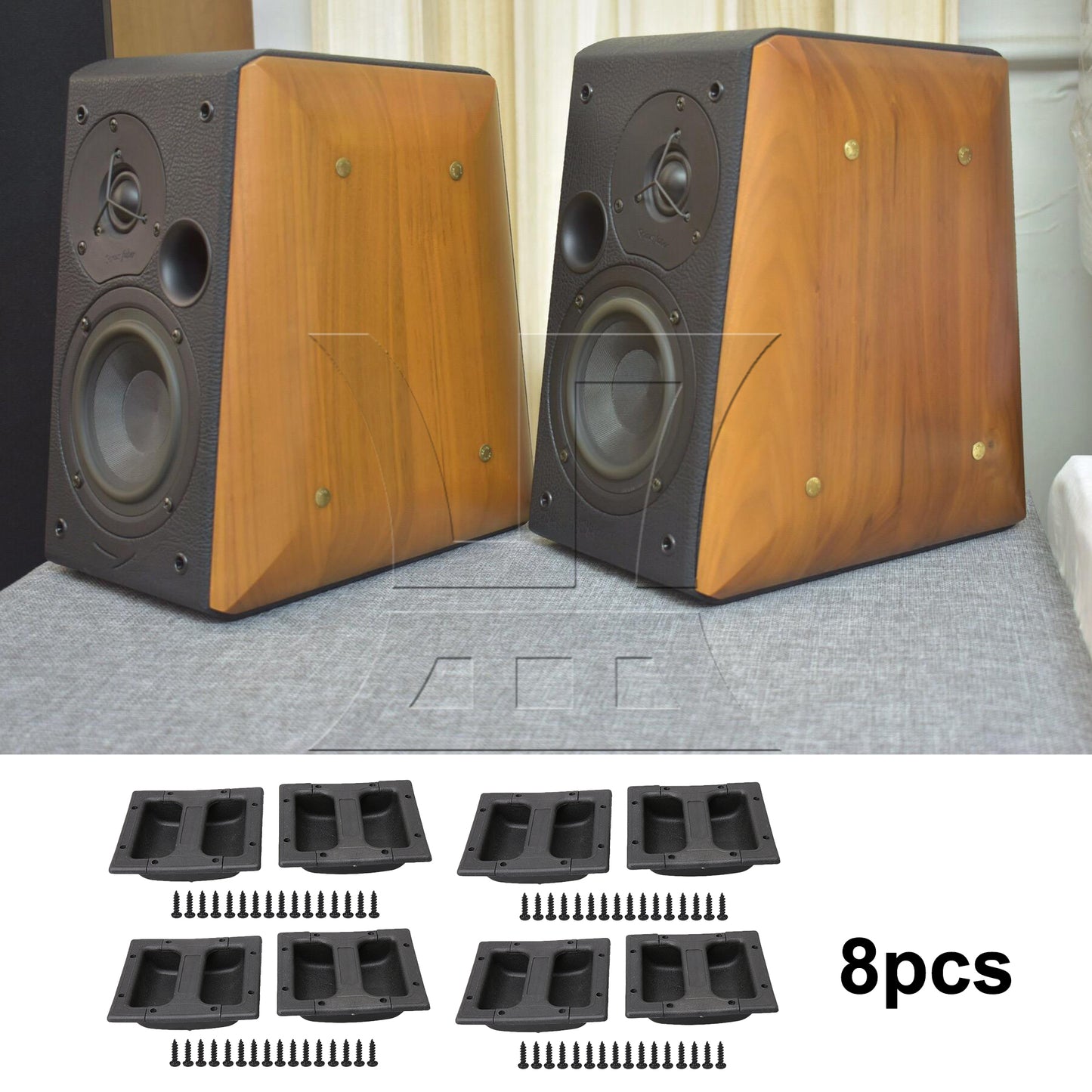 BQLZR  Black Guitar Amplifier Speaker Embedded Handle with 48pcs Screws for Second-Hand Speaker Refurbishment