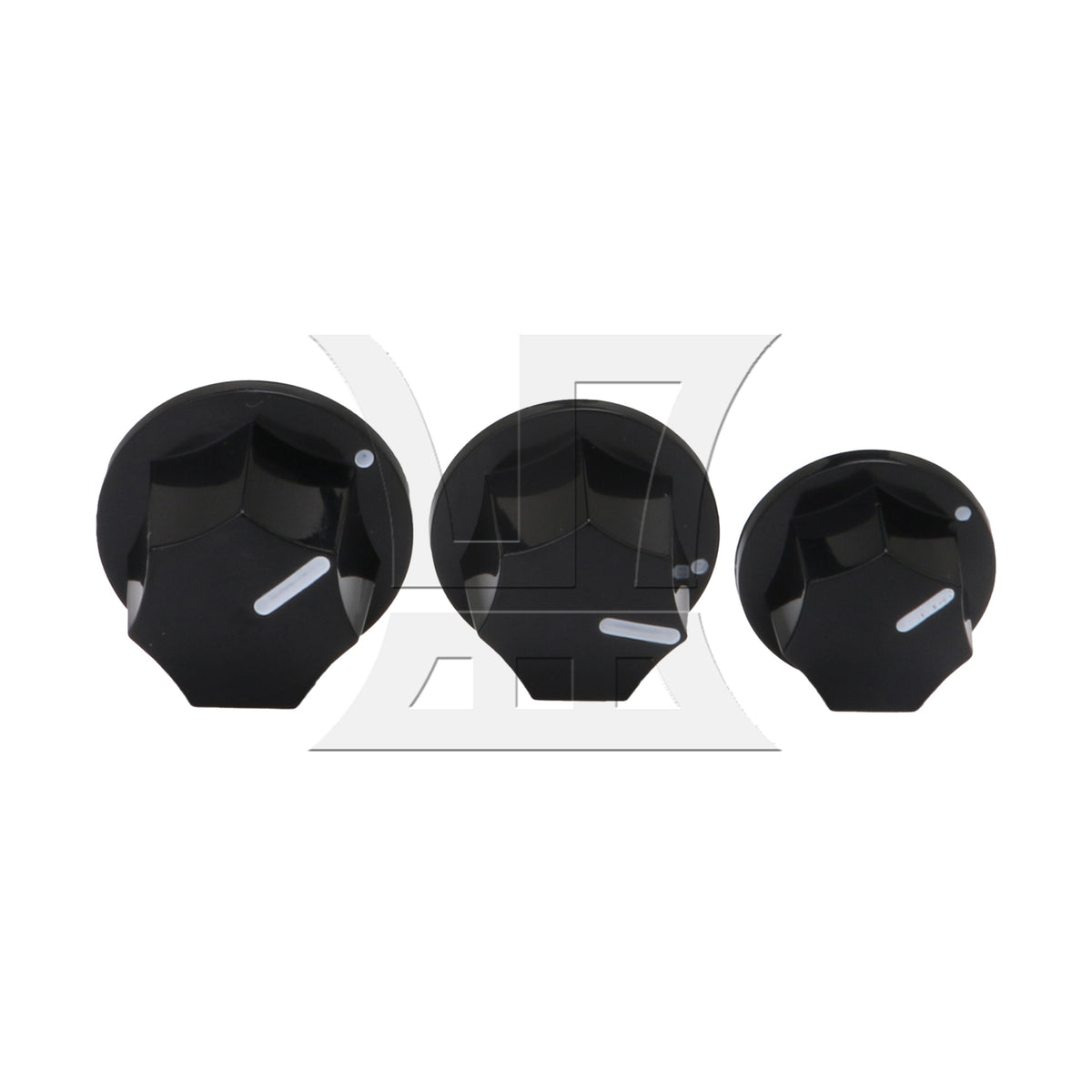 BQLZR 1 Set Of 12-Piece Potentiometer Rotating Knobs, Heptagonal Design