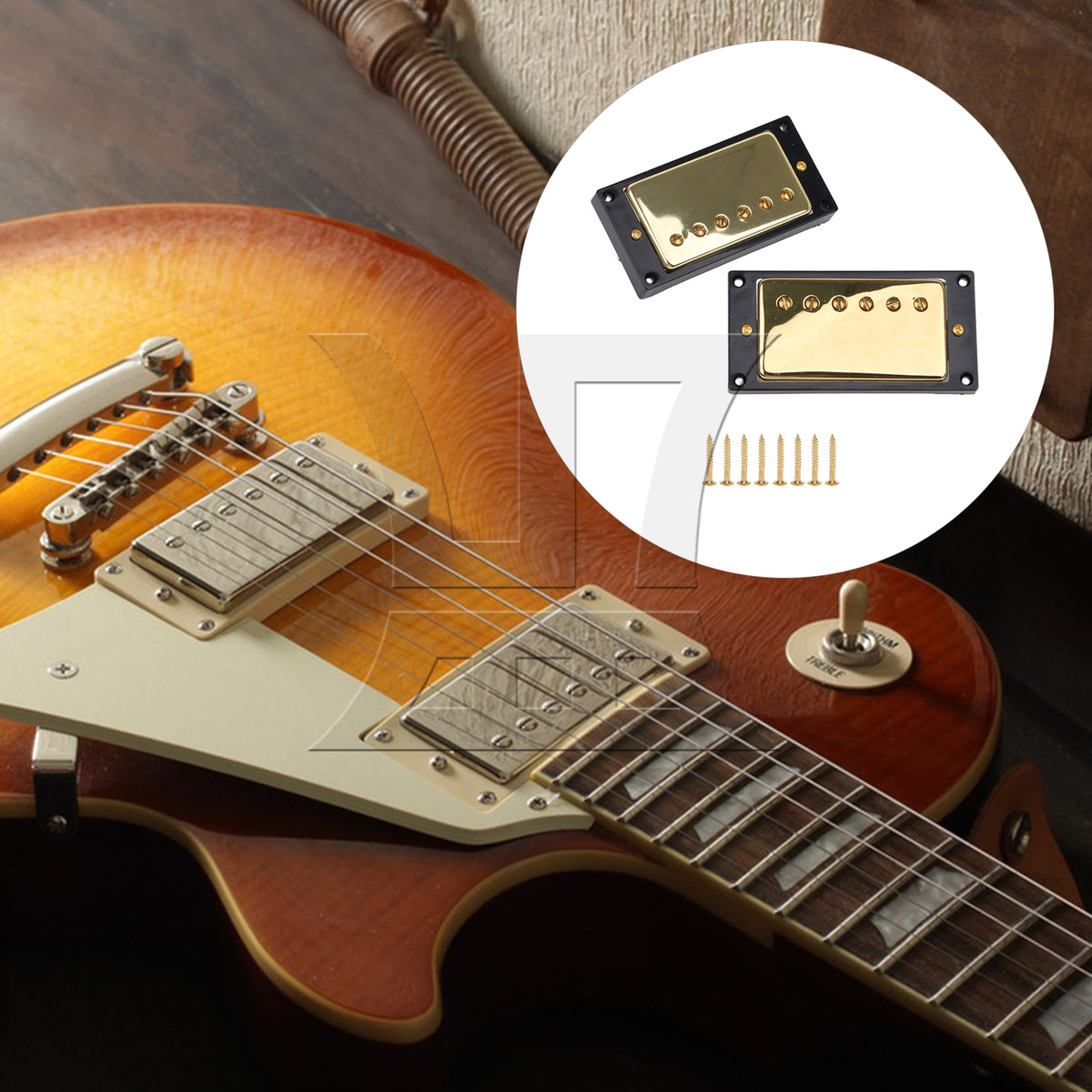 BQLZR 15 Sets Of 30-Piece Guitar Dual-Coil Pickups, High-Quality Material