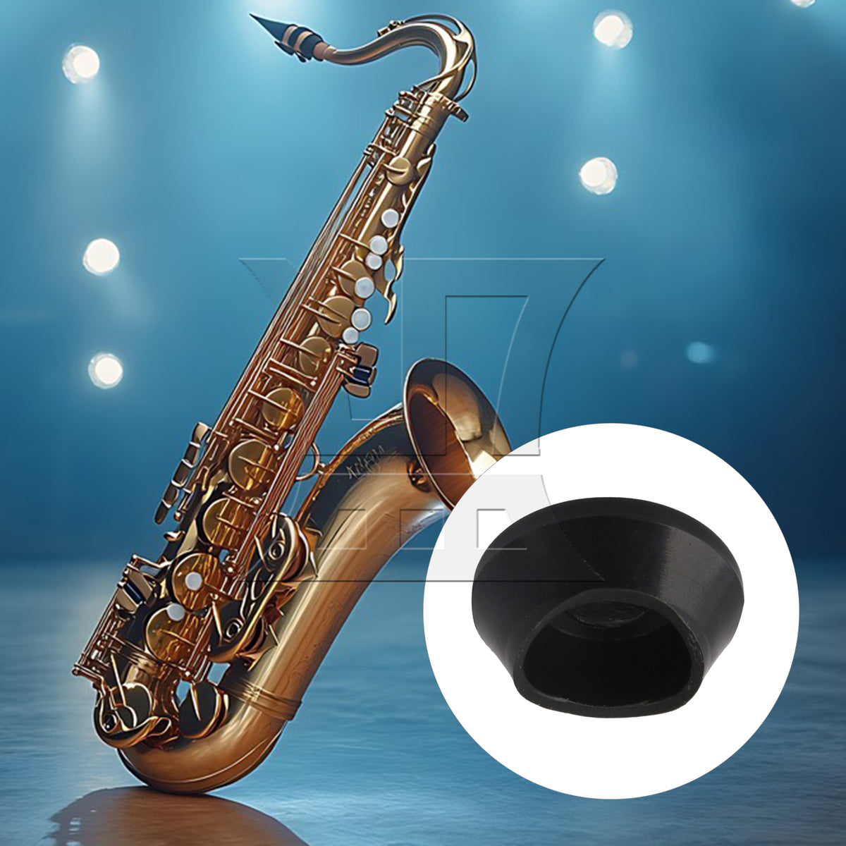 BQLZR 4pcs Saxophone Button, Black, 14mm Inner Diameter, Suitable For High School Bass Saxophone