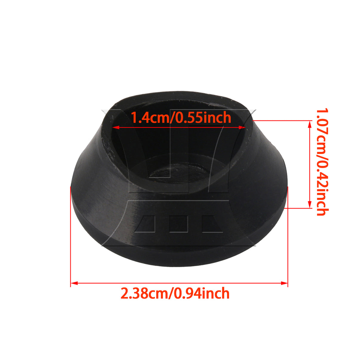 BQLZR 4pcs Saxophone Button, Black, 14mm Inner Diameter, Suitable For High School Bass Saxophone