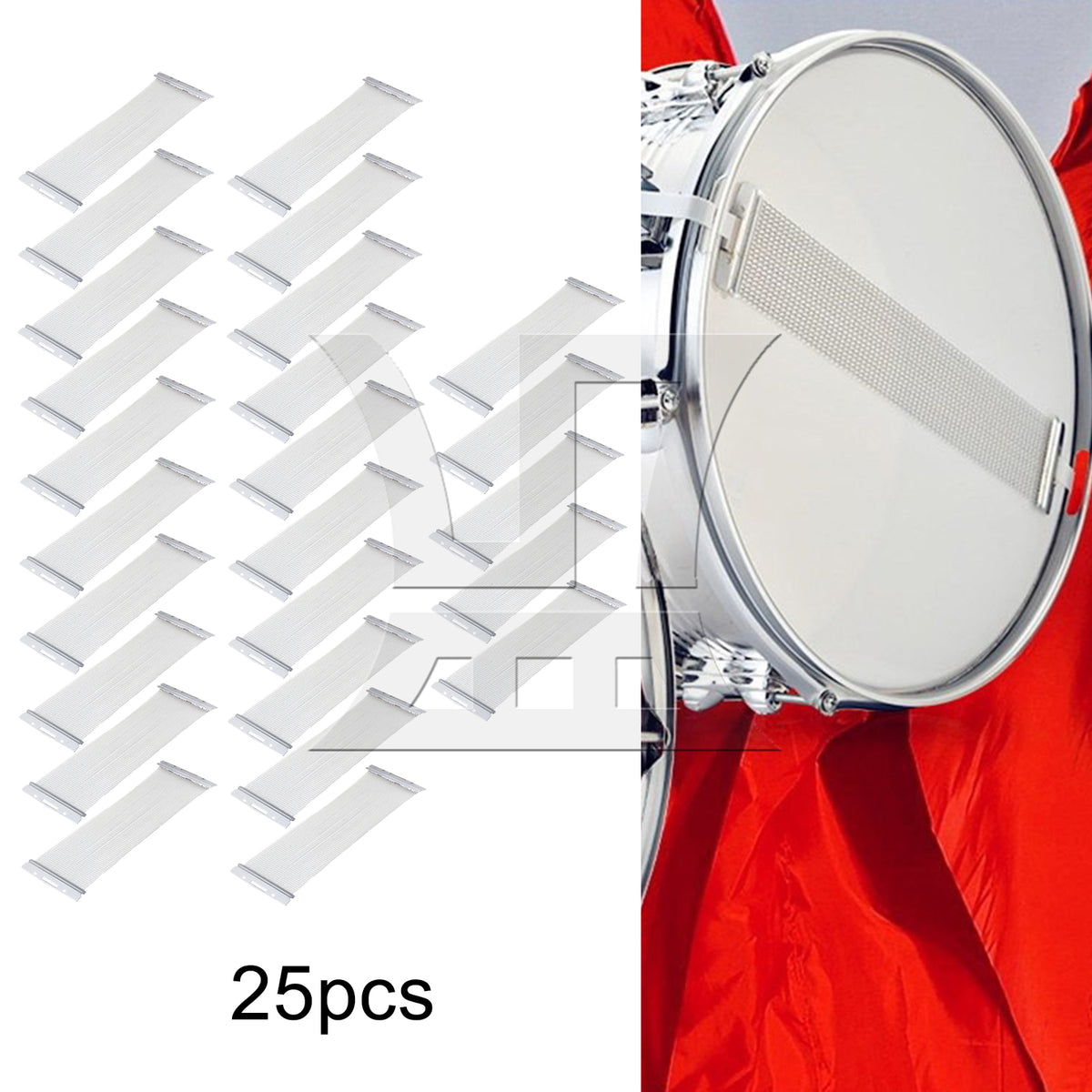 BQLZR Snare Spring, 40 Silk, Silver, 14 Inches, Suitable For Drummers