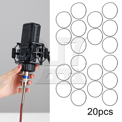 BQLZR 20pcs Shock-Proof Frame Rubber Band, Black, Suitable For Fixed Microphone