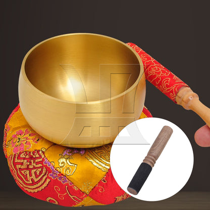 BQLZR 4PCS Tibetan Wooden Singing Bowl Mallet Striker Leather Grip 18x2.6cm