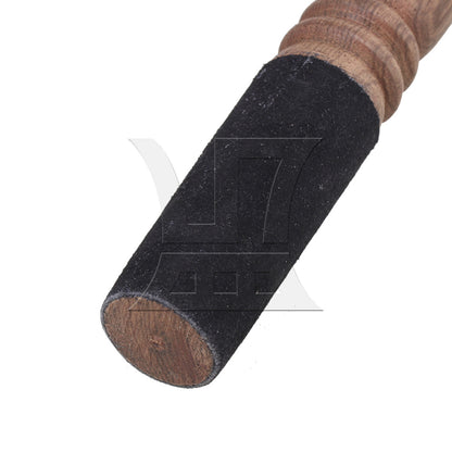 BQLZR 4PCS Tibetan Wooden Singing Bowl Mallet Striker Leather Grip 18x2.6cm
