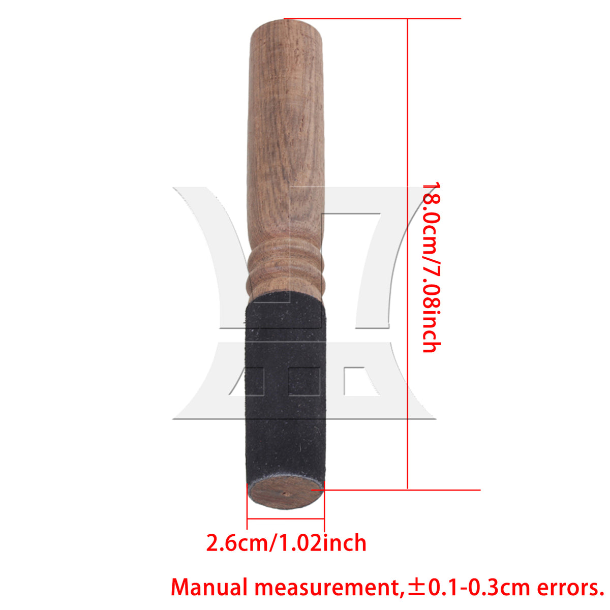 BQLZR 4PCS Tibetan Wooden Singing Bowl Mallet Striker Leather Grip 18x2.6cm