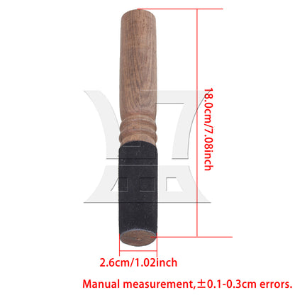BQLZR 4PCS Tibetan Wooden Singing Bowl Mallet Striker Leather Grip 18x2.6cm