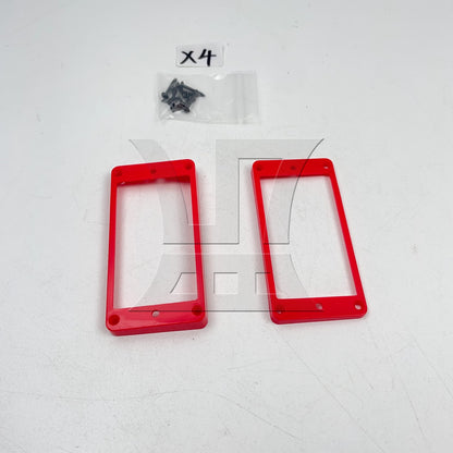 BQLZR Red ABS Arc-shaped Bottom Pickup Mounting Ring Frames 90x45mm