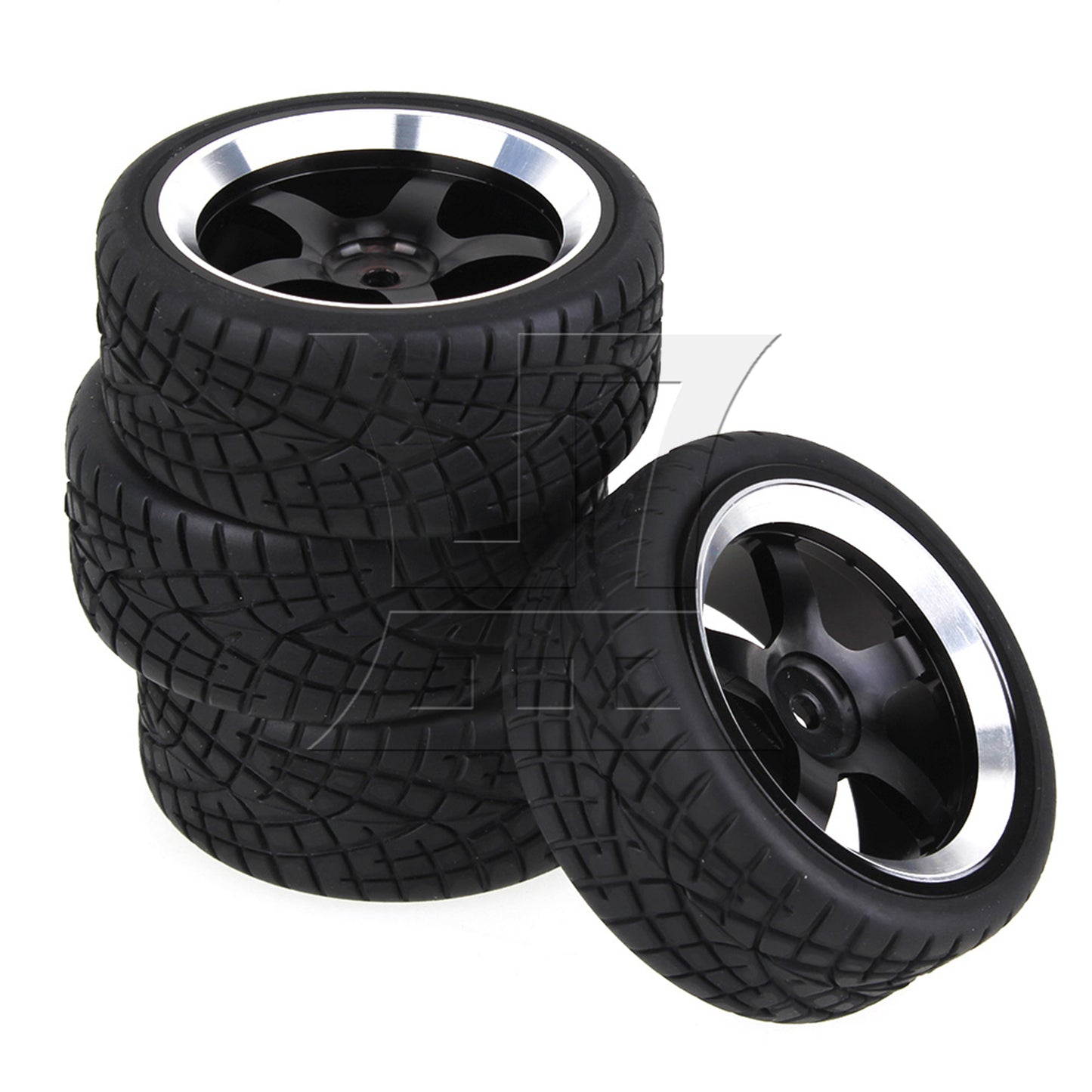 BQLZR  Aluminum Alloy Wheel RC 1:10 On-Road Black Wheel Rims