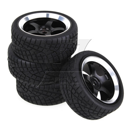 BQLZR  Aluminum Alloy Wheel RC 1:10 On-Road Black Wheel Rims
