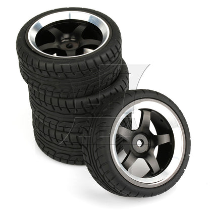 BQLZR  Aluminum Alloy Wheel RC 1:10 On-Road Black Wheel Rims