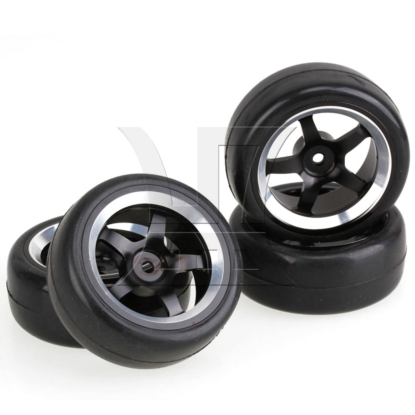 BQLZR  Aluminum Alloy Wheel RC 1:10 On-Road Black Wheel Rims