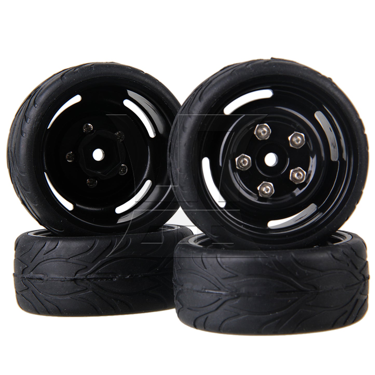 BQLZR RC1:10 On-Road & Drift Car Plastic Y-Type Wheel Rim Drive Hex 52mm Black