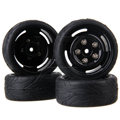 BQLZR RC1:10 On-Road & Drift Car Plastic Y-Type Wheel Rim Drive Hex 52mm Black