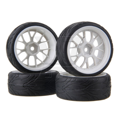 BQLZR RC1:10 On-Road & Drift Car Plastic Y-Type Wheel Rim Drive Hex 52mm Black