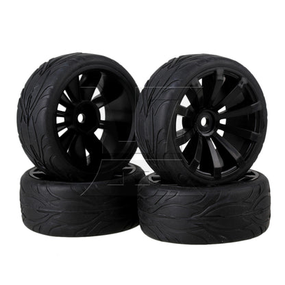 BQLZR RC1:10 On-Road & Drift Car Plastic Y-Type Wheel Rim Drive Hex 52mm Black