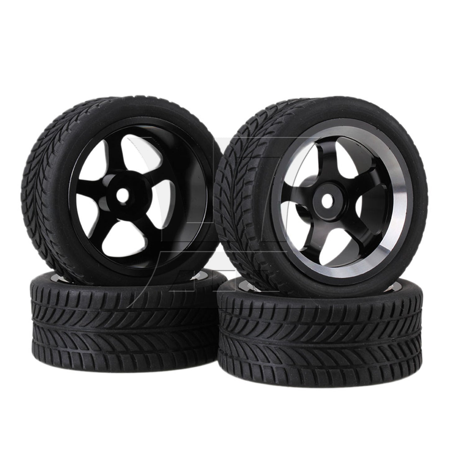 BQLZR Black Rubber Tyre for RC 1:10 On Road Racing Car Model Car Spare Parts Tire