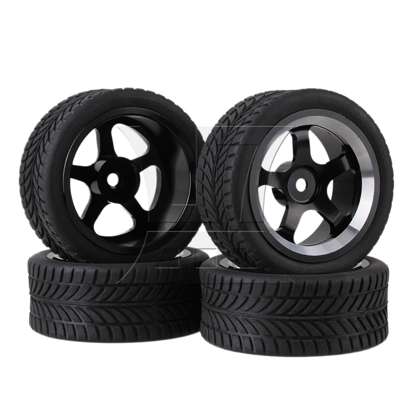 BQLZR  Aluminum Alloy Wheel RC 1:10 On-Road Black Wheel Rims