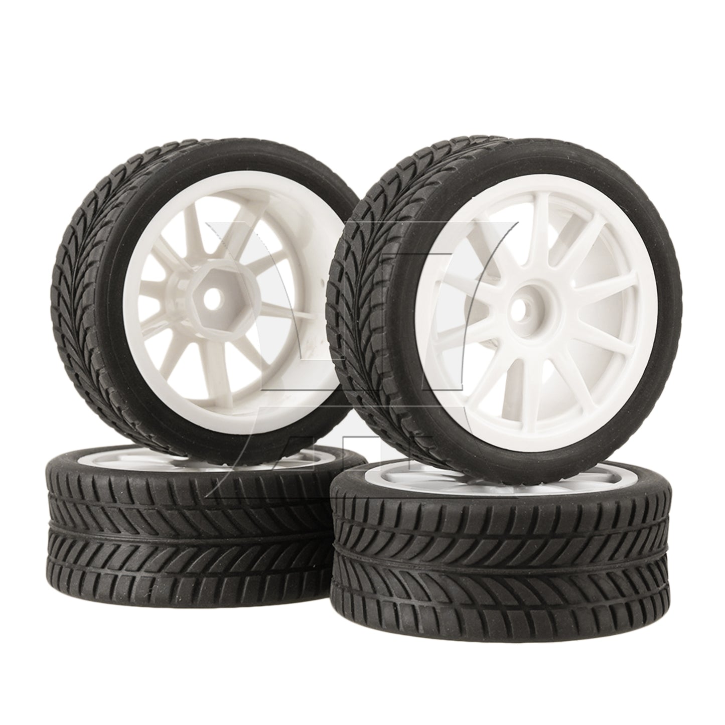 BQLZR Black Rubber Tyre for RC 1:10 On Road Racing Car Model Car Spare Parts Tire