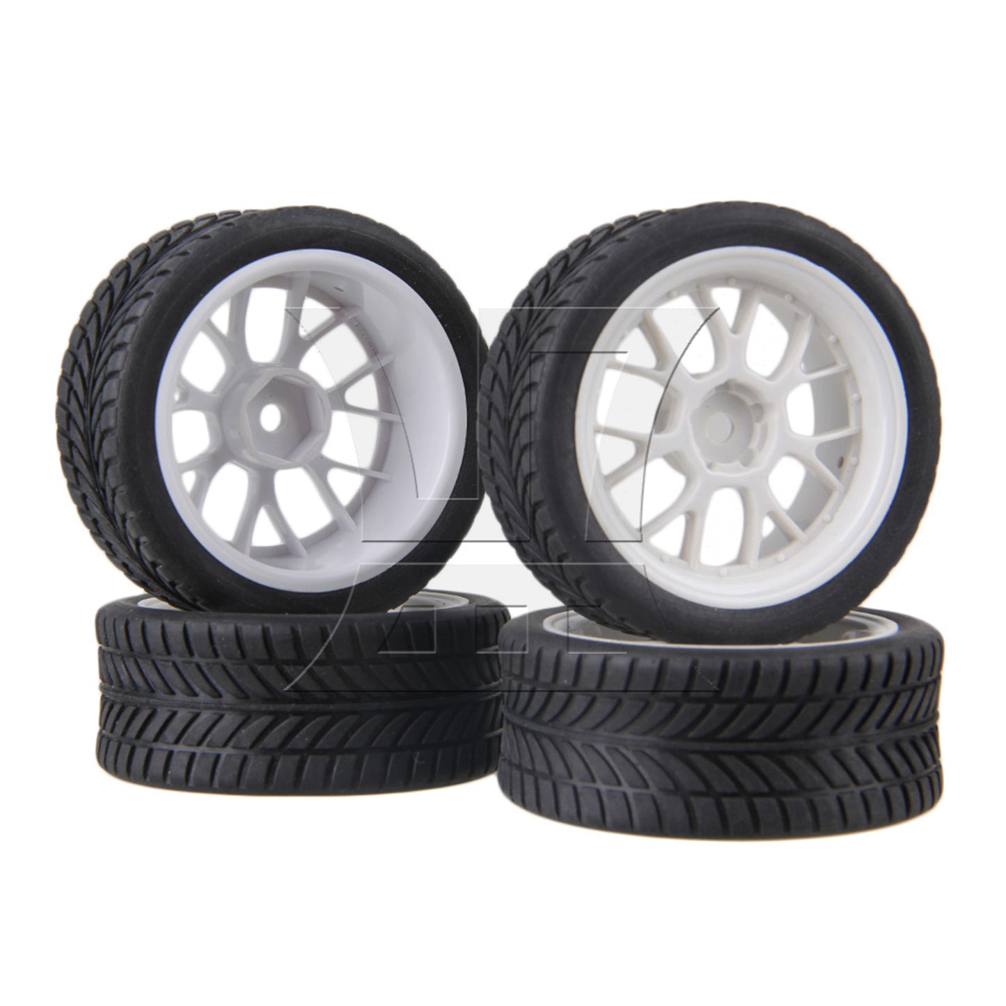 BQLZR Black Rubber Tyre for RC 1:10 On Road Racing Car Model Car Spare Parts Tire