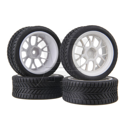 BQLZR Black Rubber Tyre for RC 1:10 On Road Racing Car Model Car Spare Parts Tire