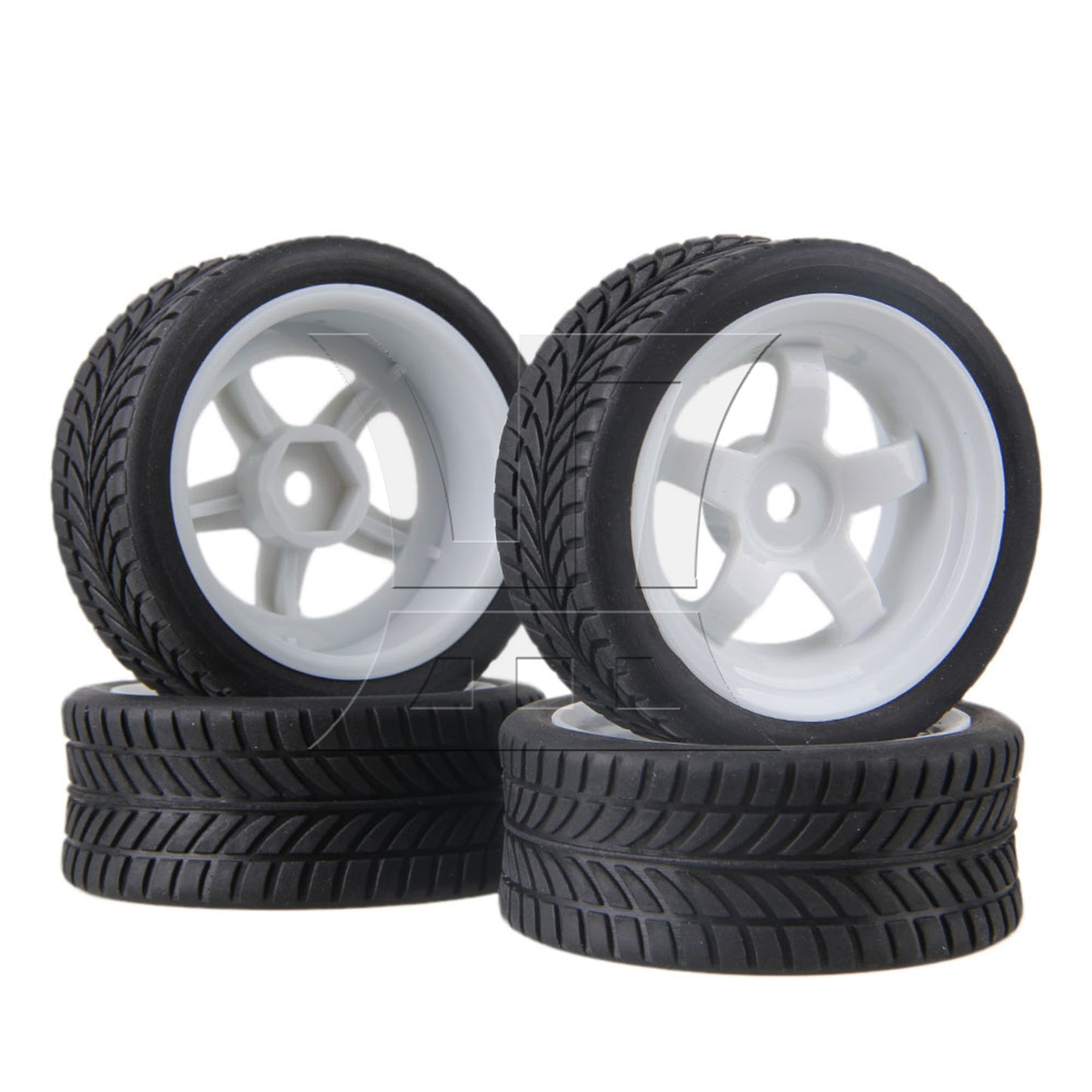 BQLZR Black Rubber Tyre for RC 1:10 On Road Racing Car Model Car Spare Parts Tire